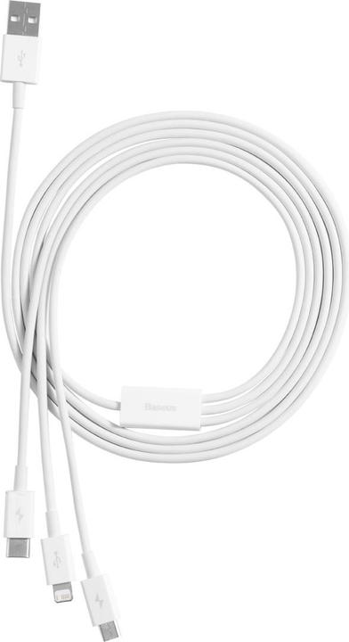 Immagine prodotto Baseus 3 in 1 Multicharger USB-Cable (1.50 m, USB 2.0, 66 W)