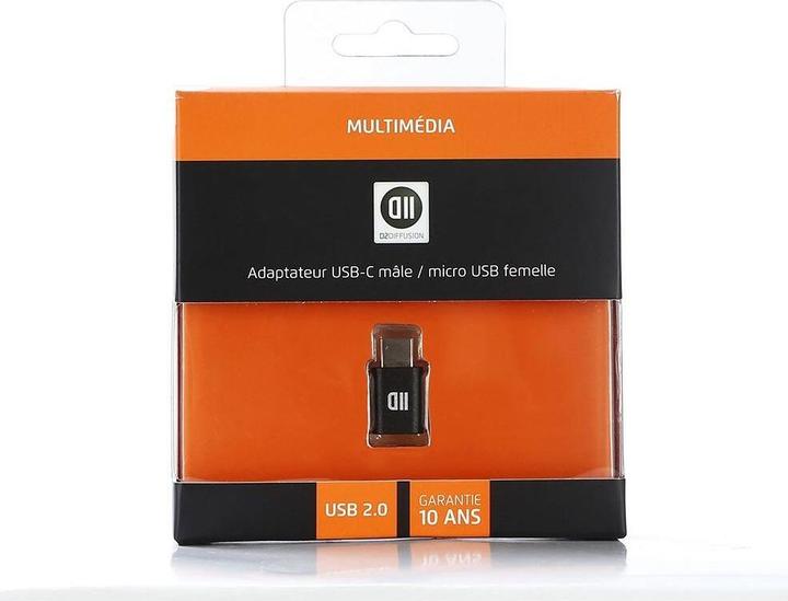Image du produit D2 Diffusion Adaptateur compatible Micro USB vers USB Type C (USB-C)