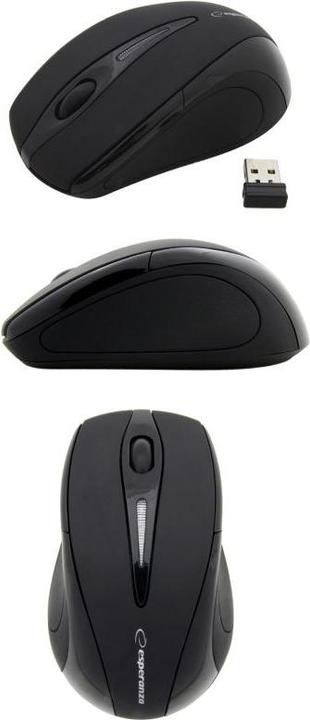 Produktbild Esperanza EM101K Maus Beidhändig RF Wireless Optisch 1000 DPI (Kabellos)