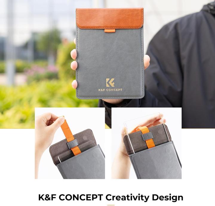 Actual product image K&F Concept Square Film Filter with Matte Box, 4X5.65 in, Thickness 4.0mm, Black Mist 1/4, Coated(NANO-X series) (Neutral density filter, 101.60 mm)