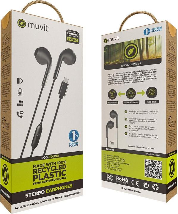 Actual product image Muvit Kopfhörer for Change E58 (Cable)