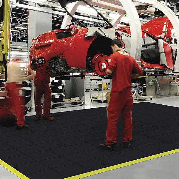 Produktbild kaiserkraft Bodenplatten-Stecksystem, Naturgummi, geschlossen (91 x 91 cm)