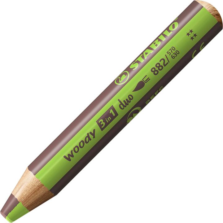 Immagine prodotto STABILO Woody 3 In 1 Duo Verde/Marrone (Marrone, Verde, 1 x)
