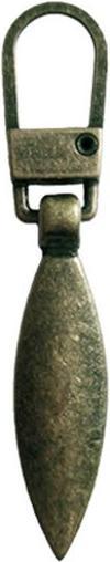 Actual product image YKK Drop handle plate antique brass