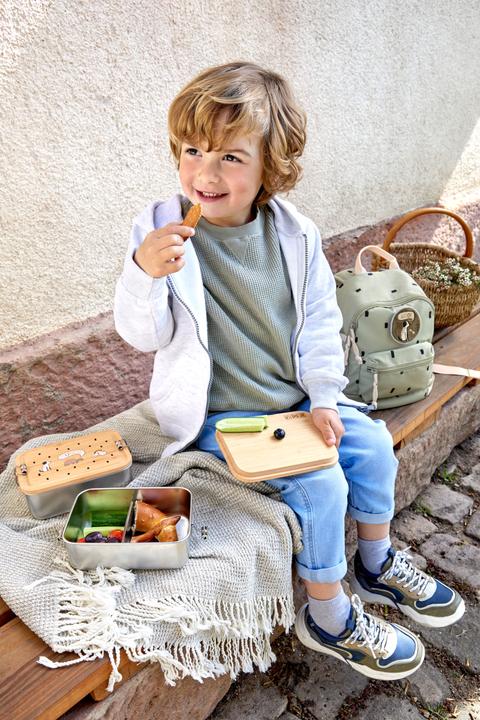Actual product image Lässig Lunch Box Stainless Steel Bamboo Nature