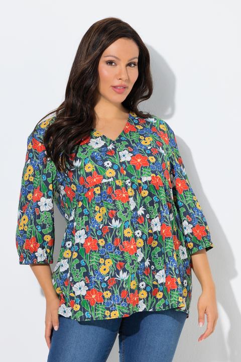 Actual product image Ulla Popken Sparkling Floral Blouse (60)