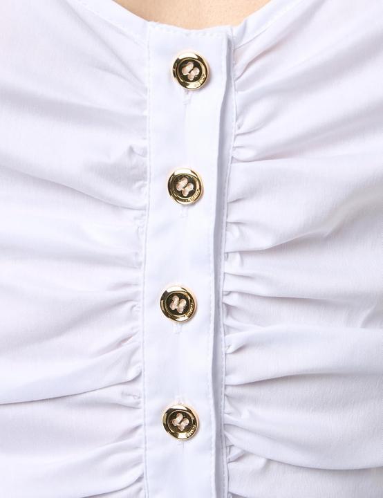 Immagine prodotto Pinko Tiche Top Popeline Stretch con bottoni metallici (36)