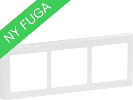 Actual product image LK Antibakteriel FUGA SOFT designramme 3 modul vandret, hvid