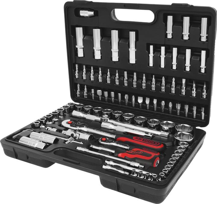Produktbild KS Tools 1/4 +1/2 CHROMEplus Steckschlüssel-Satz, 96-tlg