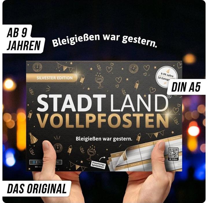 Produktbild Denkriesen Stadt Land Vollpfosten - A4 Block Silvester Edition (d) (Deutsch)