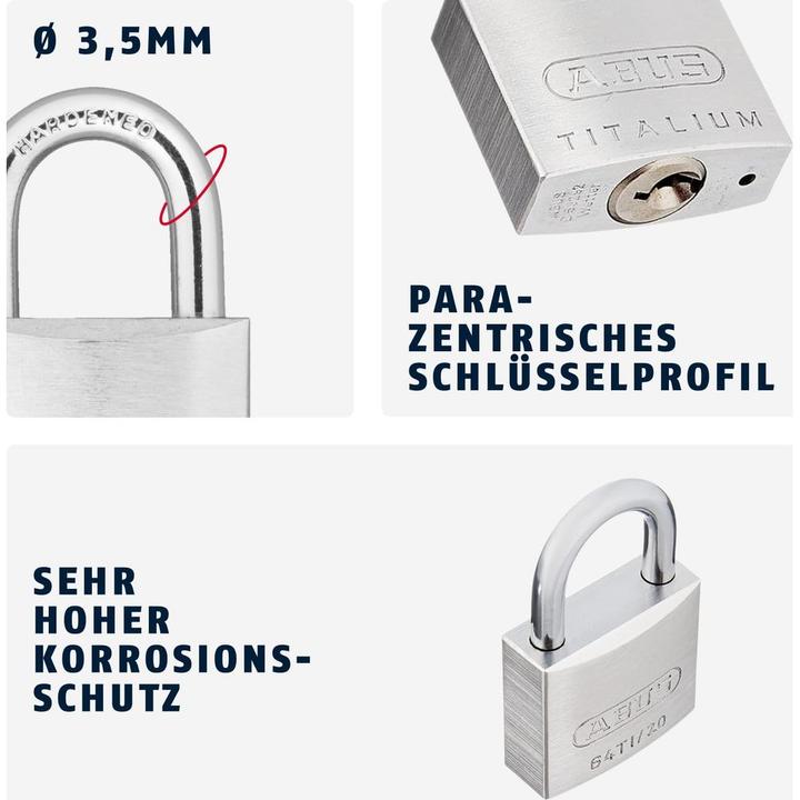 Actual product image Abus Padlock 64TI / 20 GL