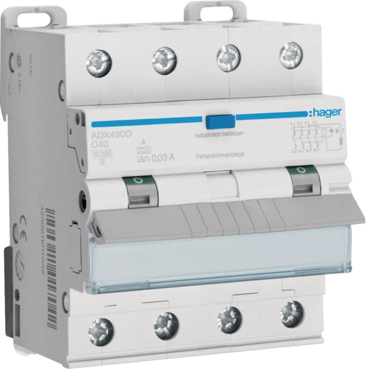Productafbeelding Hager HAG ADX490D FI-LS 4P 10kA C-40A 30mA A