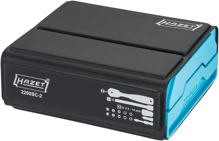 Immagine prodotto HAZET Serie di chiavi a bussola SmartCase 2200SC-2 ∙ Attacco esagonale, massiccio, 6,3 (1/4 di poll… (2 1/4")