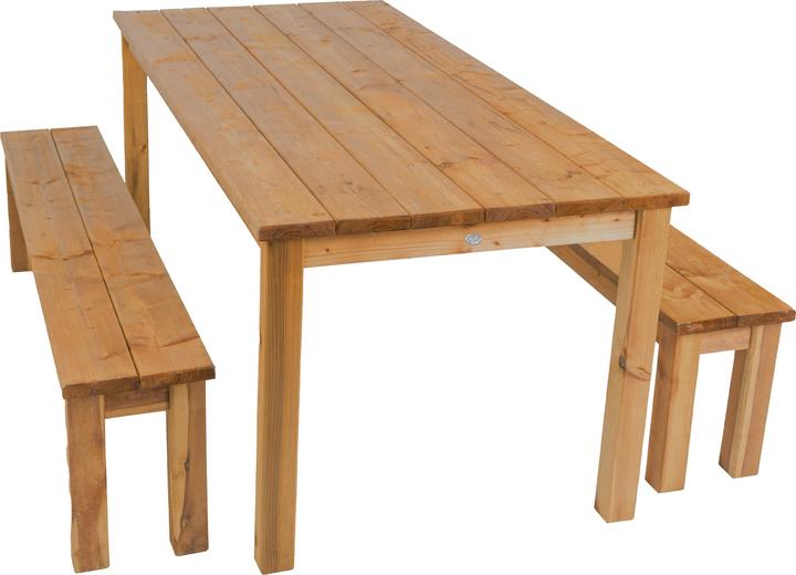 Axi Tavolo da picnic Louise con panche in legno 200 cm - Marrone