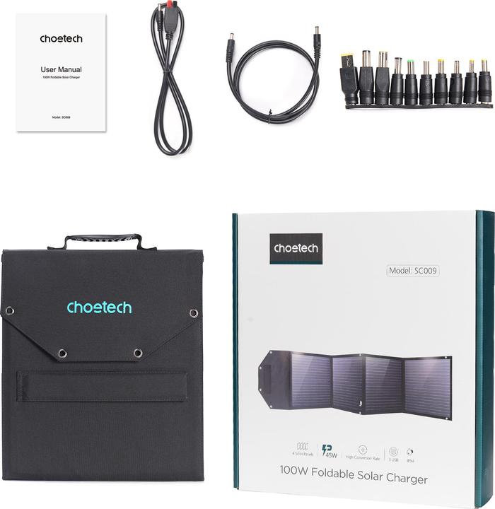 Actual product image Choetech Solar charger SC009-V2 (100 W, 4 kg)