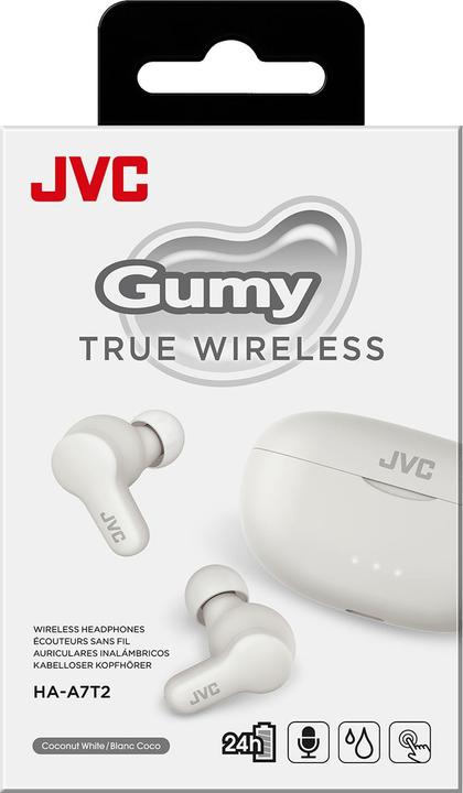 Immagine prodotto JVC HA-A7T2 Gumy True Wireless con funzione di passepartout confortevole - Wit (24 h, Senza fili)