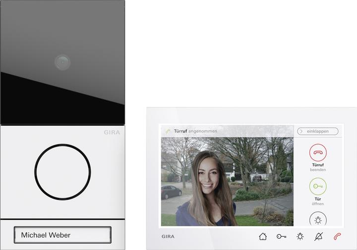 Productafbeelding Gira Video intercom set 2431902 1-fam. flat st. Systeem 106 vw
