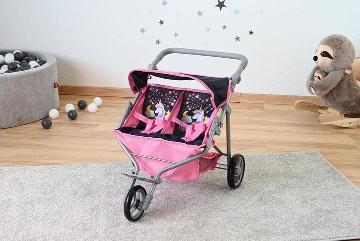 Image du produit Knorrtoys Poussette pour poupées jumelles Duo - "Magic Unicorn