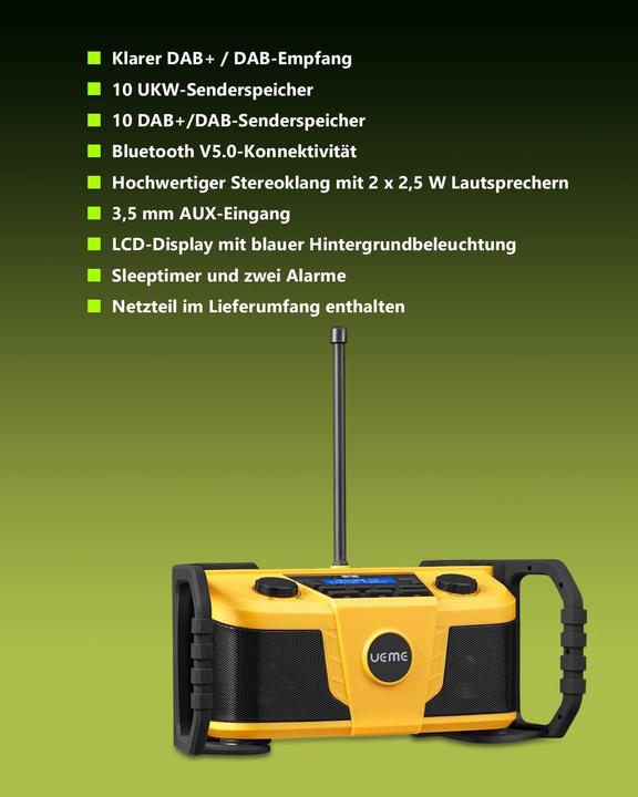 Image du produit Ueme DB-322 (jaune-noir) (DAB, DAB+ DAB)