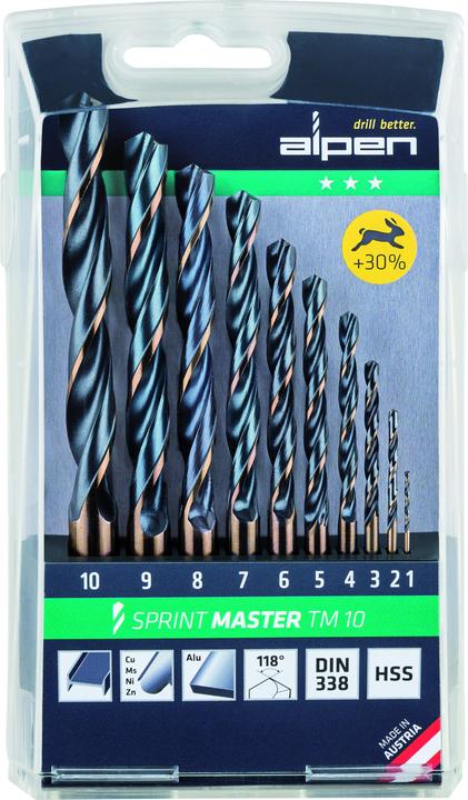 Actual product image Alpen Drill set Sprint Master (1.0-10 mm)