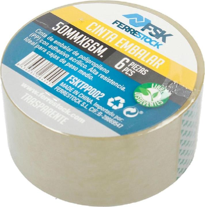 Image du produit FSK Klebeband 6 pcs Durchsichtig 66 m x 50 mm (50 mm)