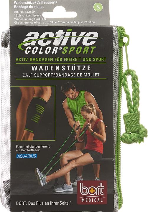 Produktbild Bort Medical ActiveColor Sport Wadenstütze S schwarz (S)