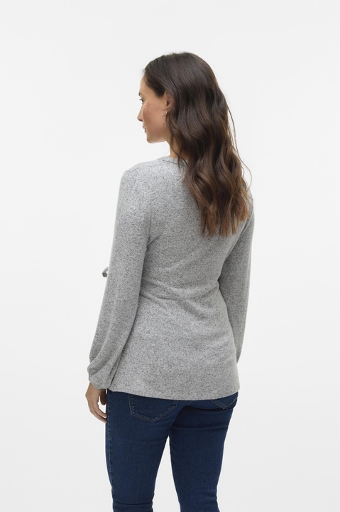 Image du produit Mamalicious Normal geschnitten V-Ausschnitt Top Bluse (L)
