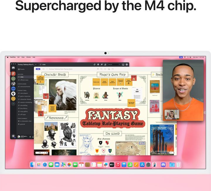 Produktbild Apple iMac 2024 (M4, 16 GB, 256 GB, Apple M4 10-Core)