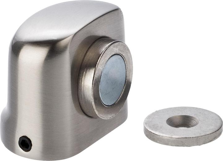 Burg Wächter Magnet-Türpuffer TBM 2430 Höhe 30 mm Leichtmetall Edelstahl-Optik Dübelmontage (1 Stück)