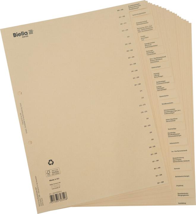 Produktbild Biella Bauabrechnungsregister, deutsch