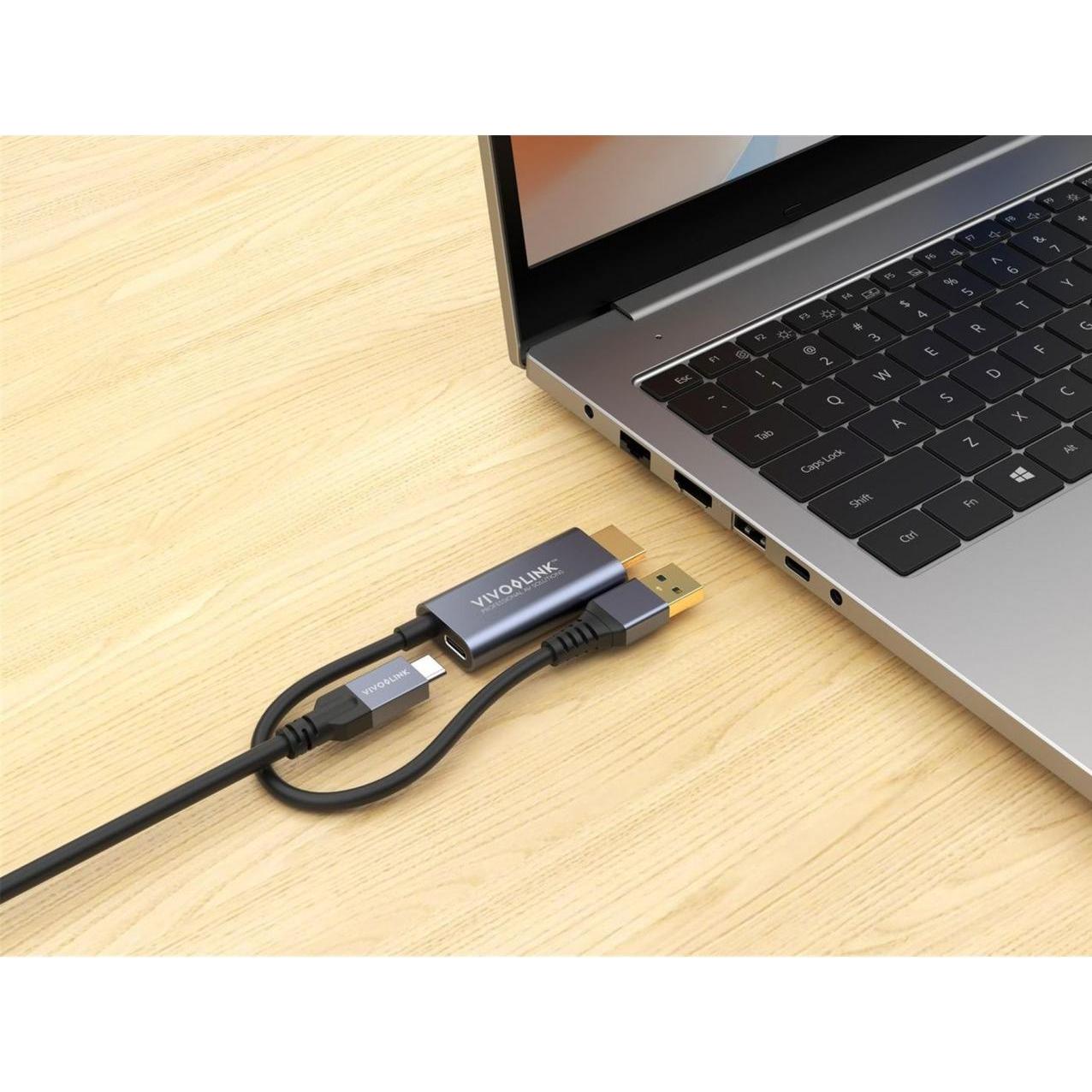 Vivolink adapter for any (USB-C, 8.50 cm), Adattatore dati + video, Nero