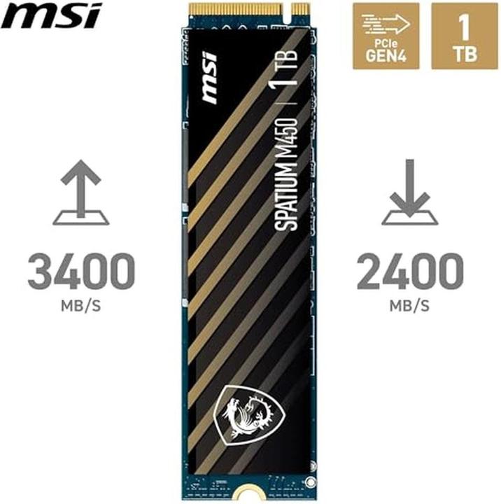 Actual product image MSI Spatium M450 (1000 GB, M.2 2280)