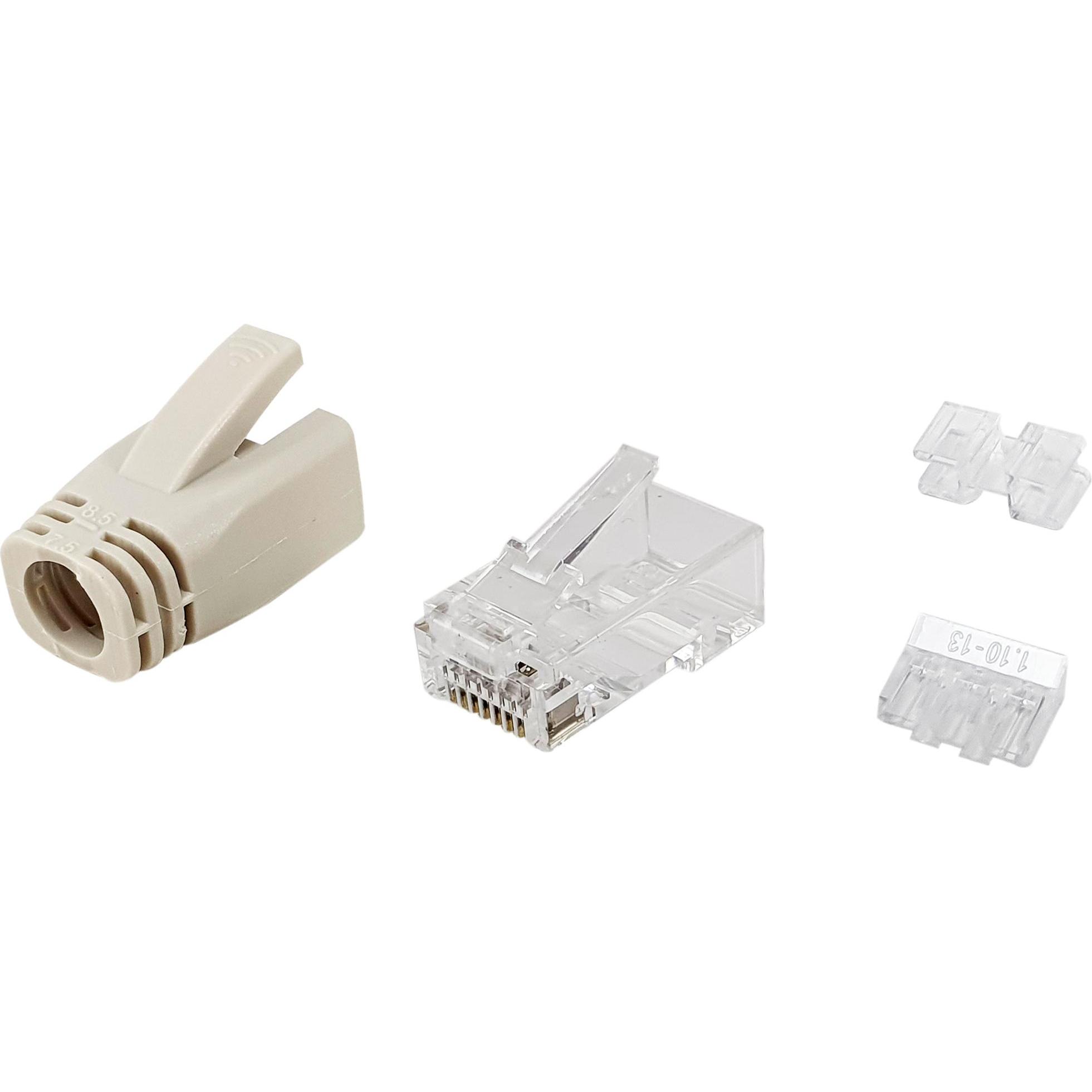 equip Steckverbinder Cat6A RJ45 100er Set UTP ungeschirmt (Netzwerkkabel Stecker), Netzwerk Zubehör