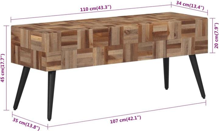 Produktbild vidaXL Sitzbank (110 cm)