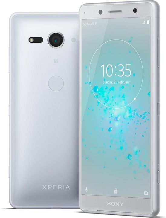 Sony Xperia XZ2 Compact EU (64 GB, White Silver, 5", Hybrid Dual SIM, 19 Mpx, 4G)