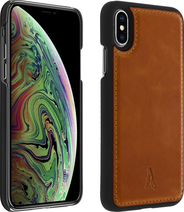 Produktbild Akashi Schutzhülle aus Echtleder stoss- kratzfest für Apple iPhone X /XS – Kupfer (Apple iPhone X, Apple iPhone XS)