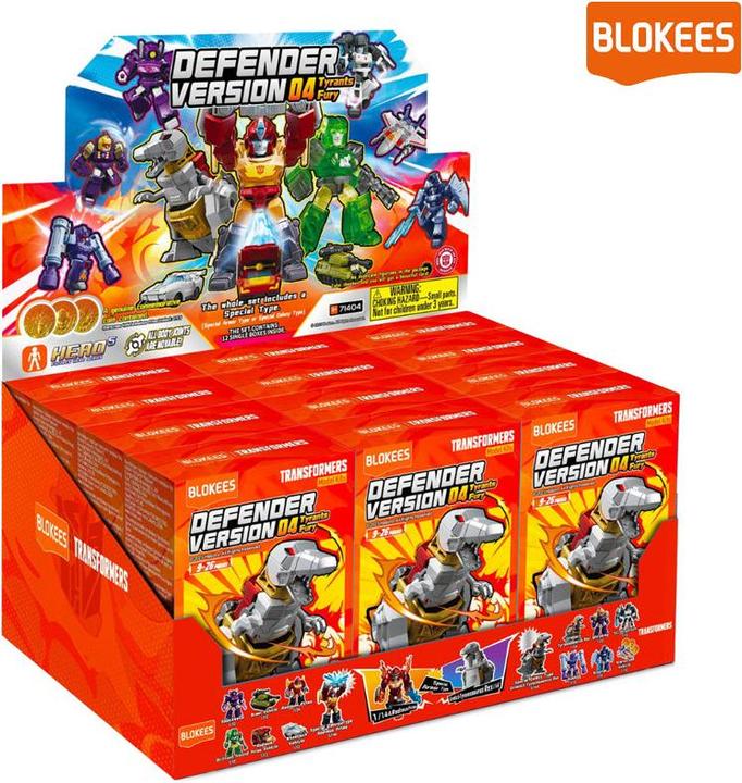 Actual product image Blokees Transformers Defender Version 04 Tyrants Fury asst: 12pcs