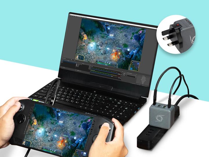 Actual product image AVerMedia Charging dock, EliteGO (GC313Pro) Black, 100W GaN, HD