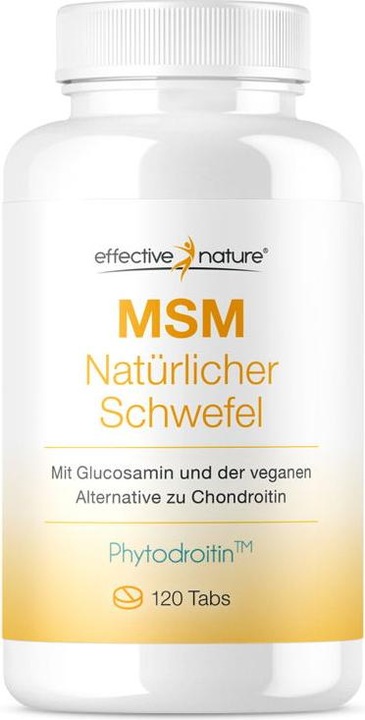 Produktbild Effective Nature MSM mit Glucosamin und Phytodroitin (120 Stück, Tabletten, 120 g)