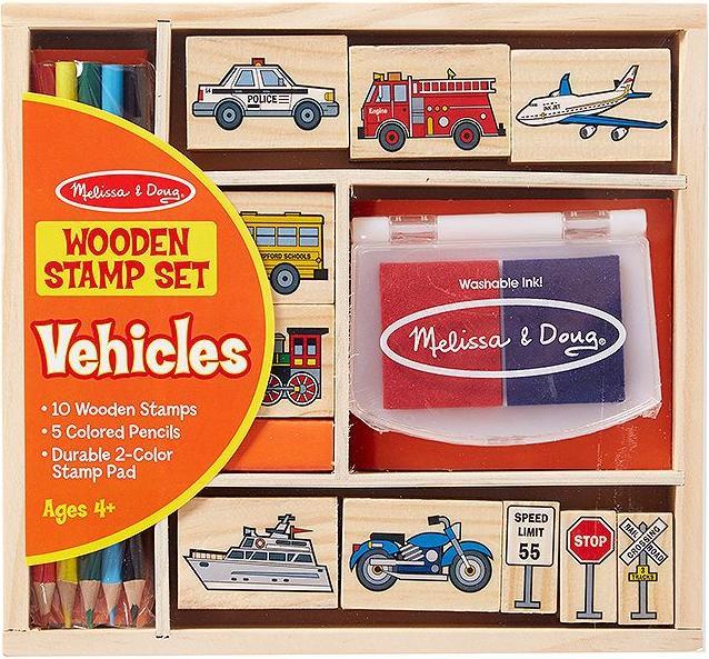 Melissa & Doug Stamp Set vehicles
