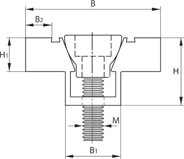 Actual product image Mitee-Bite Positive locking double wedge clamp