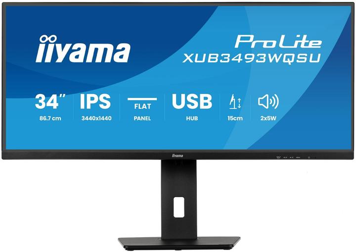 Immagine prodotto iiyama Monitor XUB3493WQSU-B6 (3440 x 1440 pixel, 34")