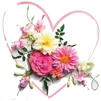Produktbild Jean Products Servietten Blumen im Herz 33x33cm (20 x, 33 x 33 cm)