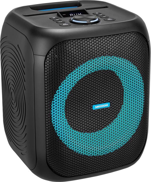 Produktbild Medion LIFE® S61991 Partylautsprecher, tragbares Bluetooth®-Soundsystem. Bluetooth® 5.0 für kabellose Musik (3 h, Akkubetrieb, Netzbetrieb)