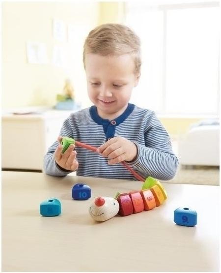 Actual product image Haba Threading game number-dragon