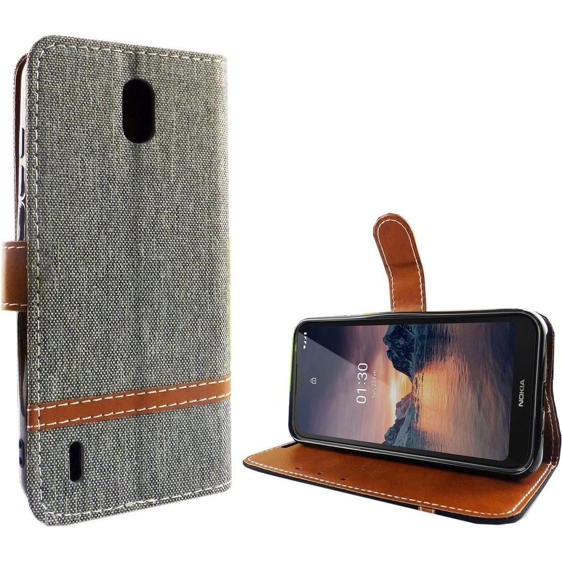 König Design Hülle Handy Schutz für Nokia 1.3 Case Cover Tasche Wallet Etui Handyhülle Bumper (Nokia 1.3), Smartphone Hü...