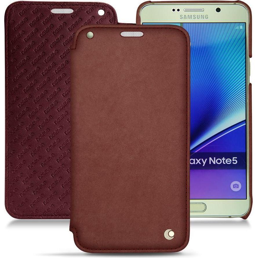 Noreve Lederschutzhülle horizontal (Samsung Galaxy Note 5), Smartphone Hülle, Rot