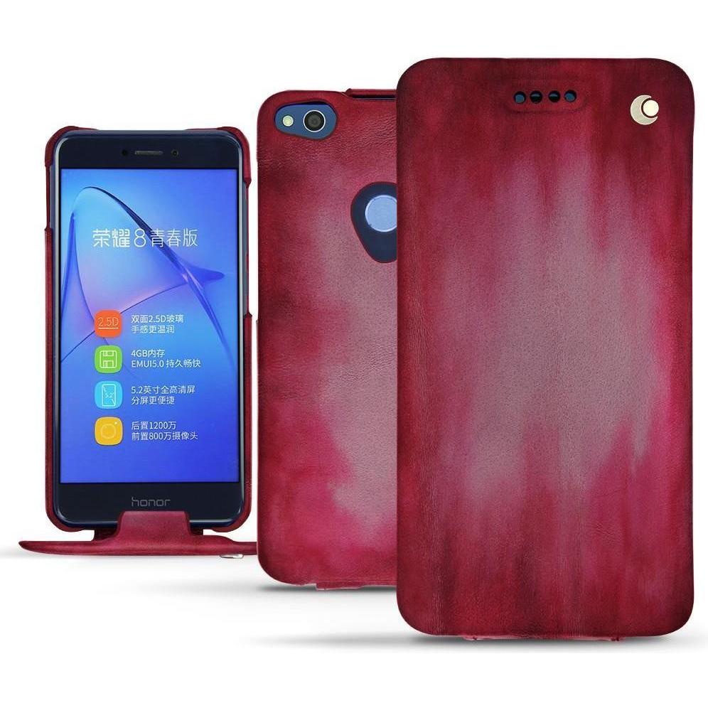 Noreve Lederschutzhülle vertikal (Huawei P8 Lite (2017)), Smartphone Hülle, Rosa