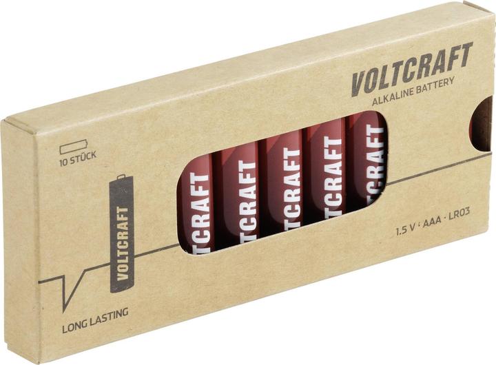 Produktbild Voltcraft Industrial LR03 Micro (AAA)-Batterie Alkali-Mangan 1350 mAh 1.5 V 10 S (10 Stk., AAA, 1350 mAh)