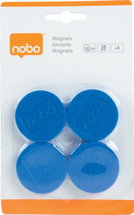 Actual product image Nobo Holding magnet Ø 3.8 cm 4 pieces, Red (4 x)